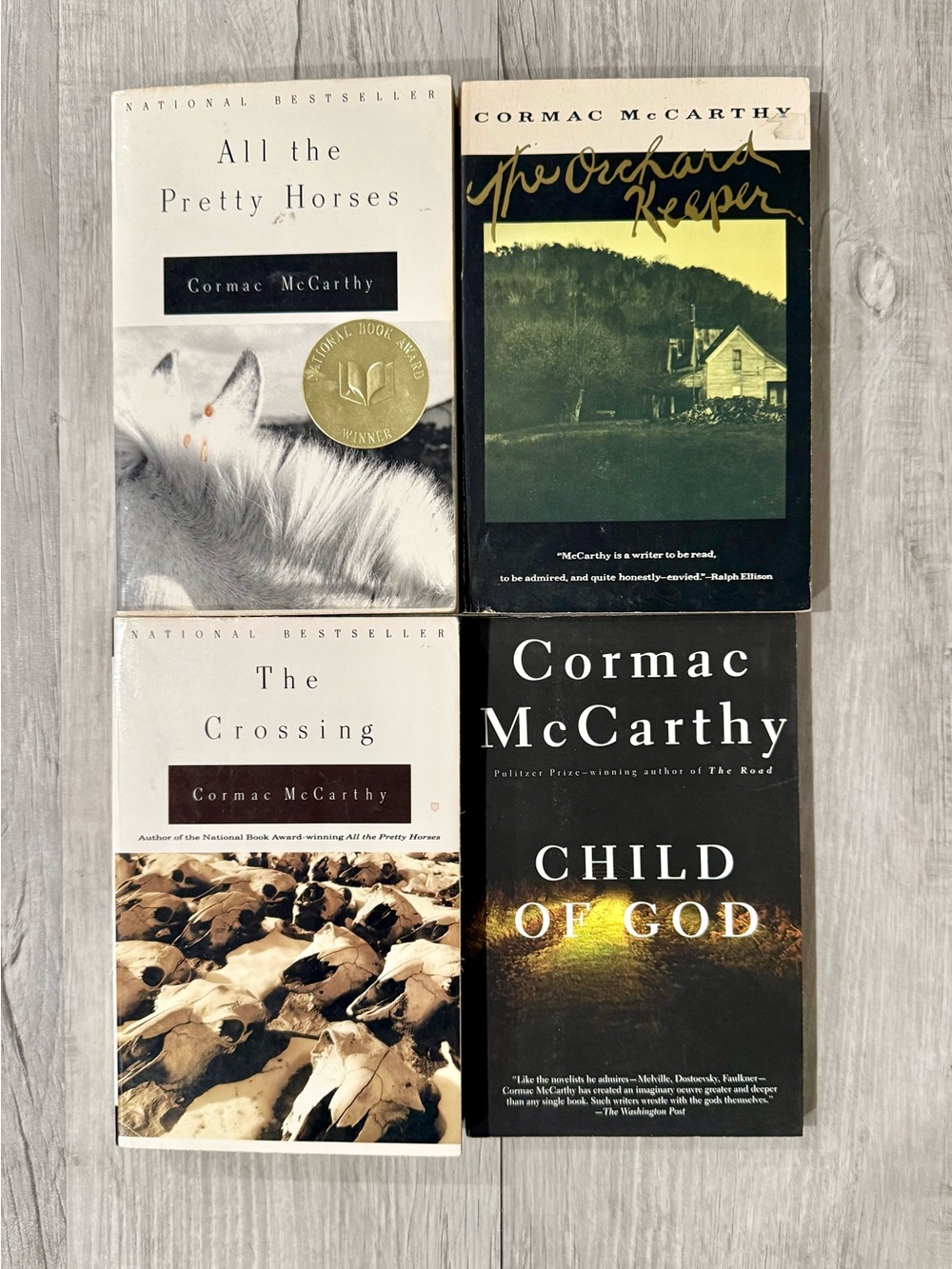 Set of 4 Cormac McCarthy Books